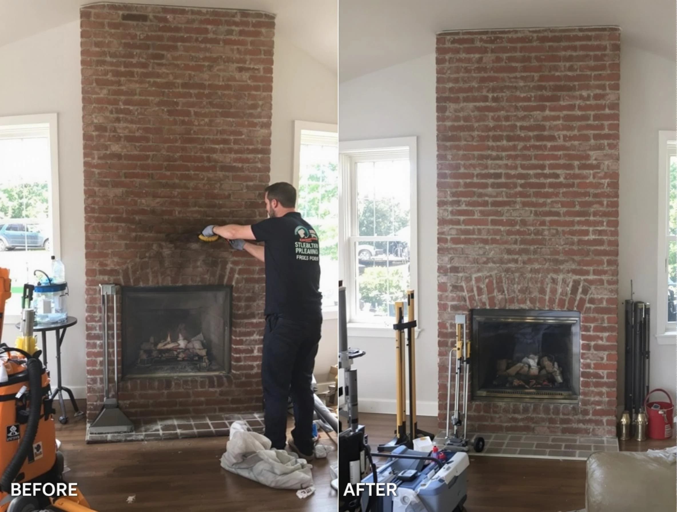 Finished chimney sweeping service by Ashland Chimney Sweep in Ashland, VA