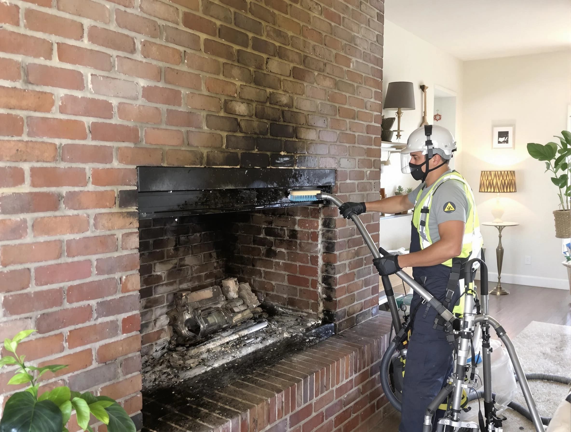 Ashland Chimney Sweep providing fireplace cleaning services in Ashland, VA