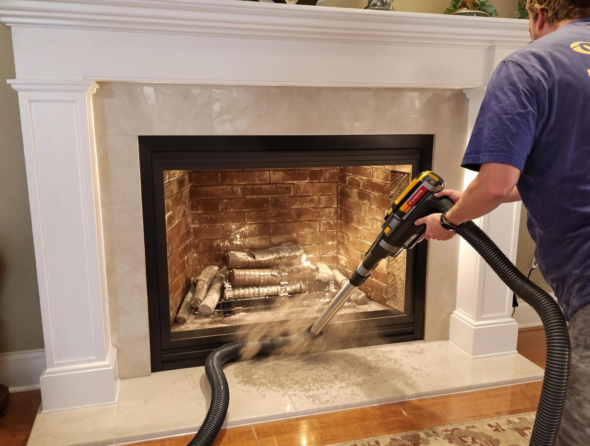 Fireplace cleaning performed by Ashland Chimney Sweep in Ashland, VA