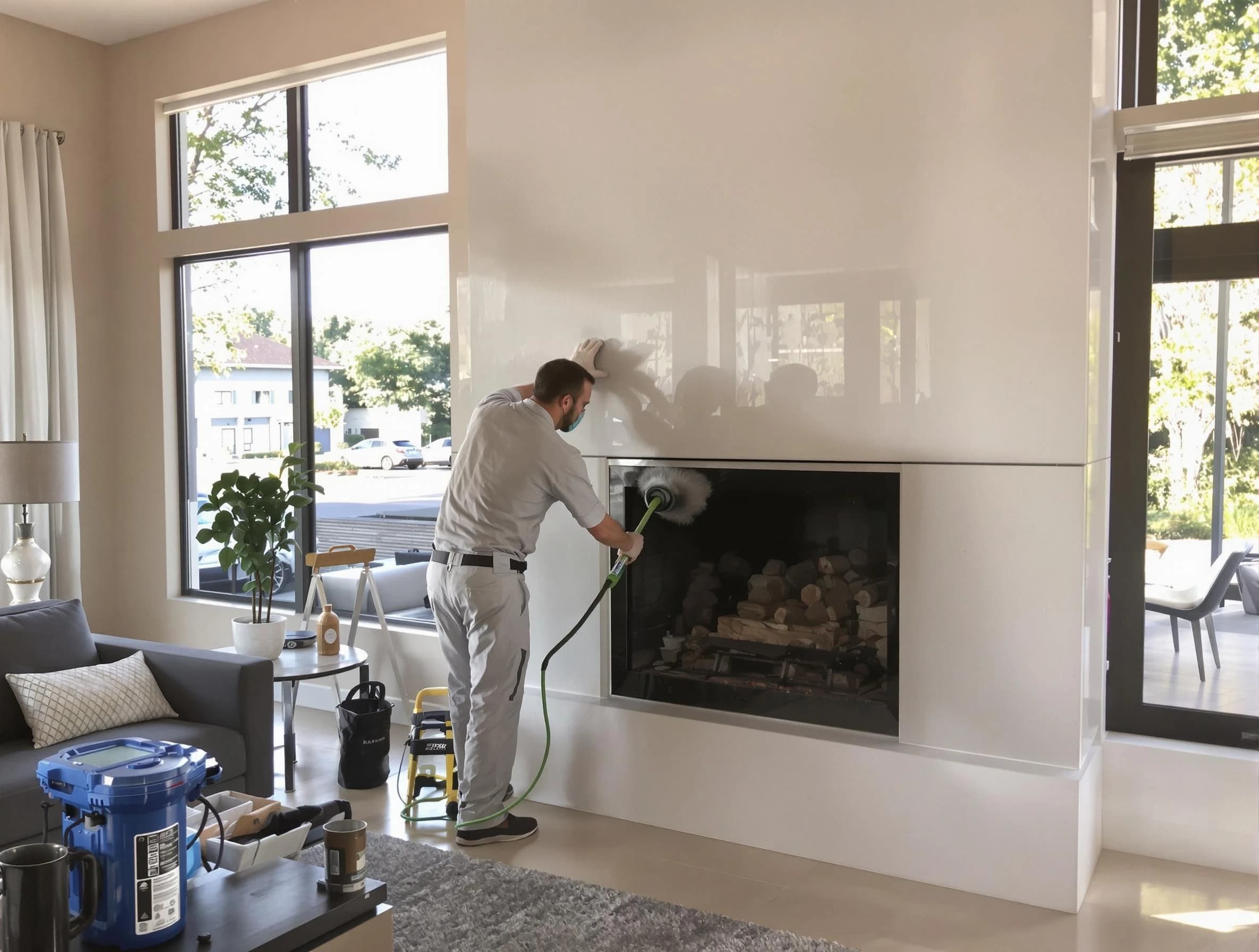 Ashland Chimney Sweep performing thorough soot removal in Ashland, VA