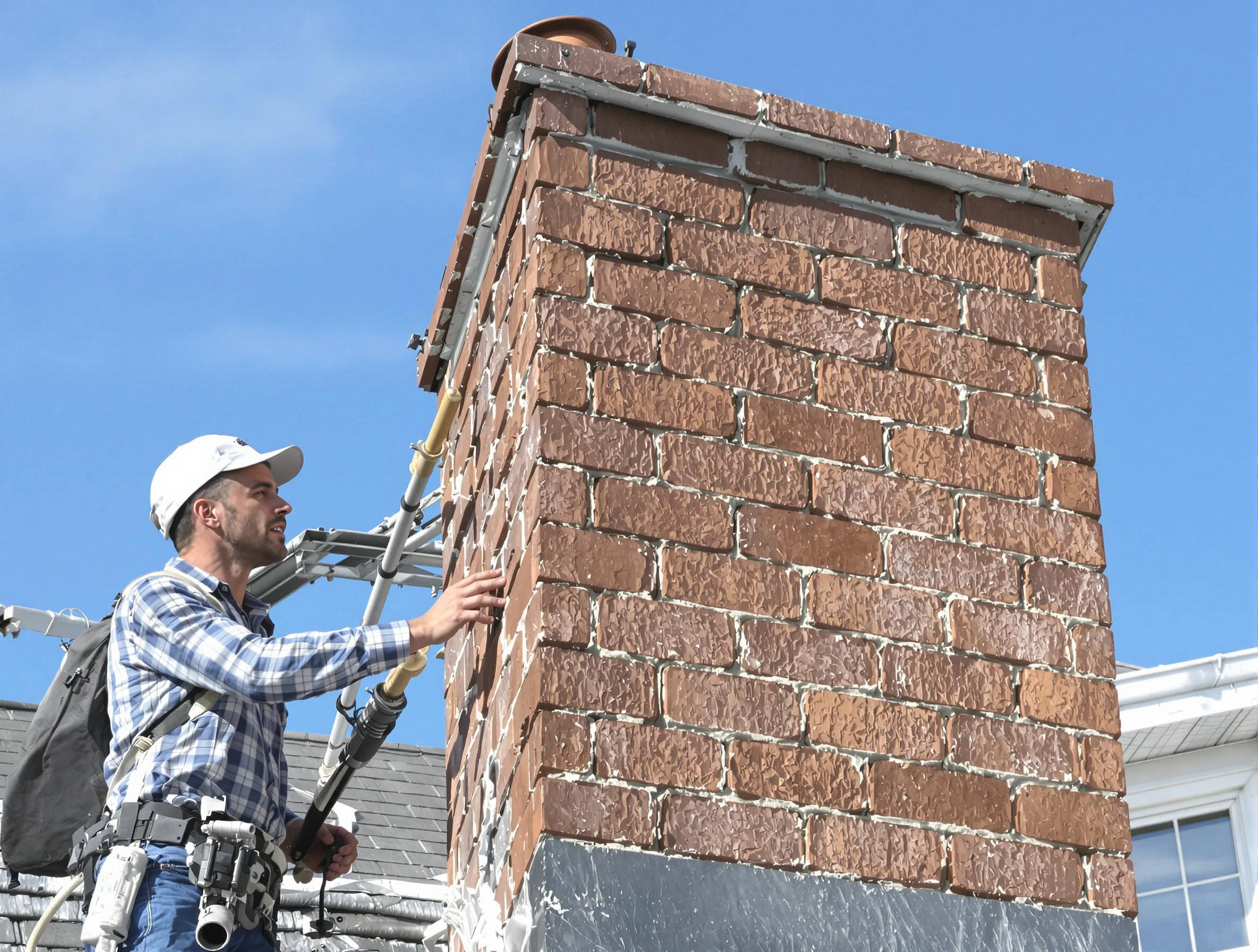 Brickwork for a chimney rebuild by Ashland Chimney Sweep in Ashland, VA