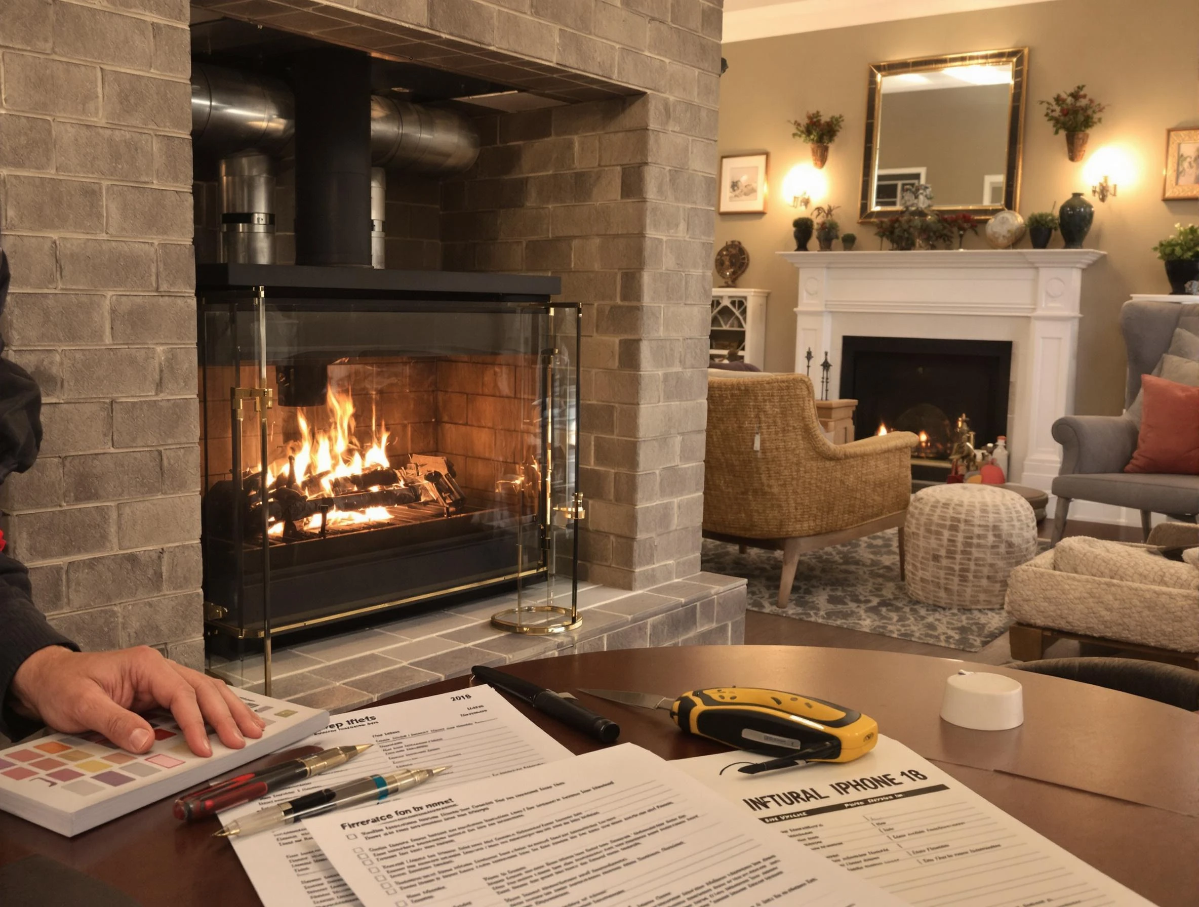 Ashland Chimney Sweep verifying fireplace safety measures in Ashland, VA