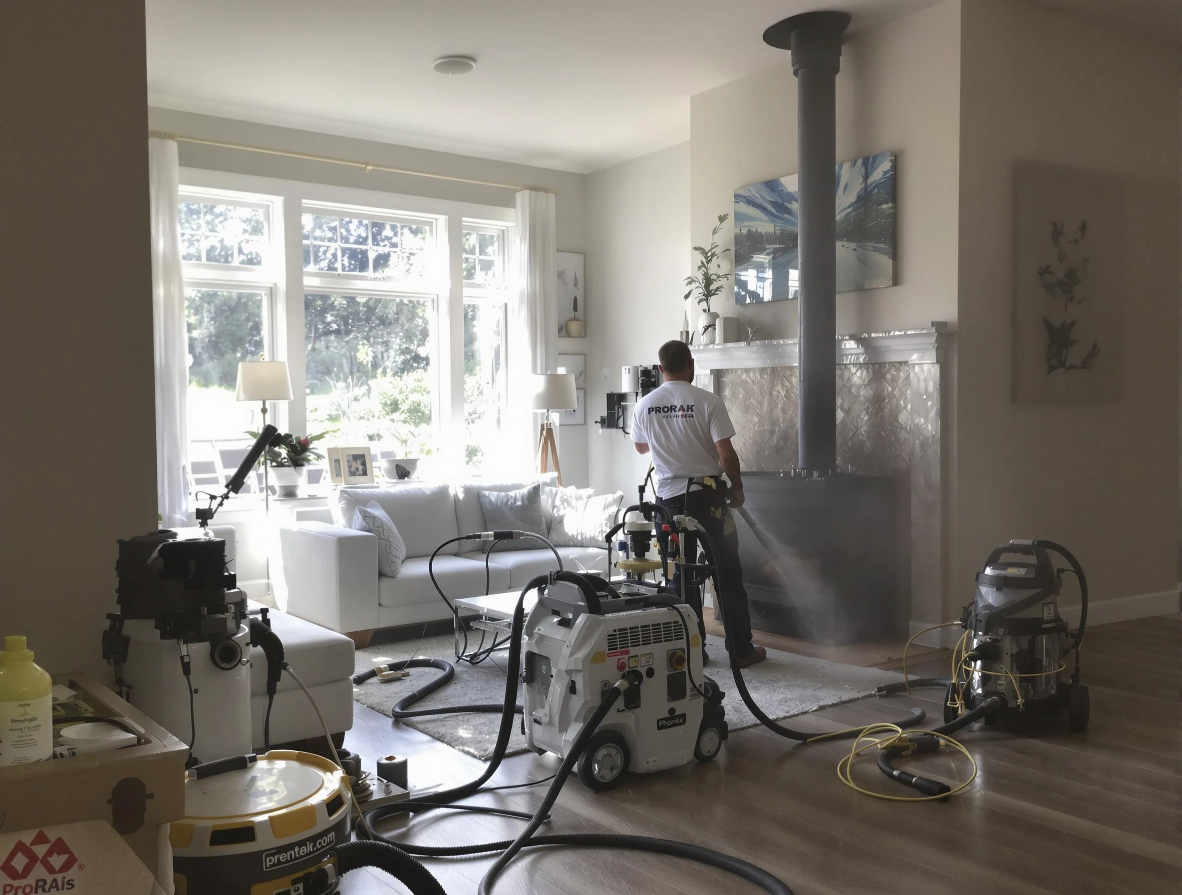 Soot removal service by Ashland Chimney Sweep for a fireplace in Ashland, VA